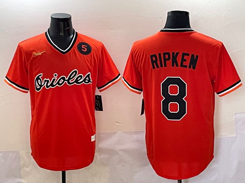 Men Baltimore Orioles #8 Ripken Orange Game 2025 Nike MLB Jersey style 5098->baltimore orioles->MLB Jersey